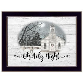 "OH HOLY Night" By" By Billy Jacobs, Ready to Hang Framed Print, Black Frame