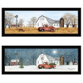 "Billy Jacobs Seasonal-Autumn/Winter" 2-Piece Vignette, Black Frame