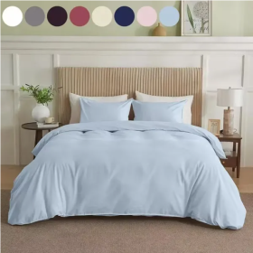 Serta Simply Clean Pleated Duvet Cover Queen (Option: Style4)