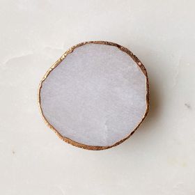 Golden Edge Natural Stone Device Grip (Color: Natural White)