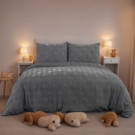 Bohemian Style Quilt Cover Set, Cut Flower Quilt Cover,  Tufted Quilt Cover Three-piece Set, One Quilt Cover And Two Pillowcases,  Washable And M (Option: 229cmX229cm)