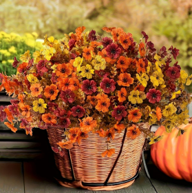 Bionic Flowers And Plants, Autumn Red, Orange, Yellow, Mixed Colors. (Option: Mixed color)